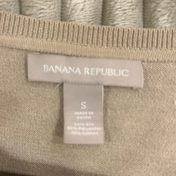 Banana Republic Taupe Zip-Front Cardigan Sweater | Size S - Picture 5 of 8